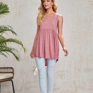 Solid High Low Longline Tank Top